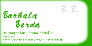 borbala berda business card